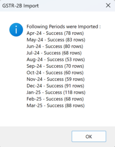 Import Multiple GST Periods