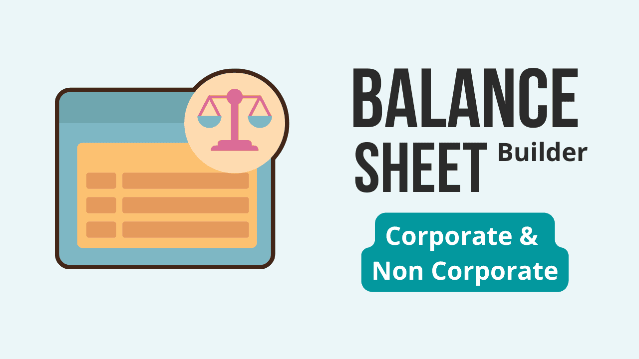 Balance Sheet software Schedule III